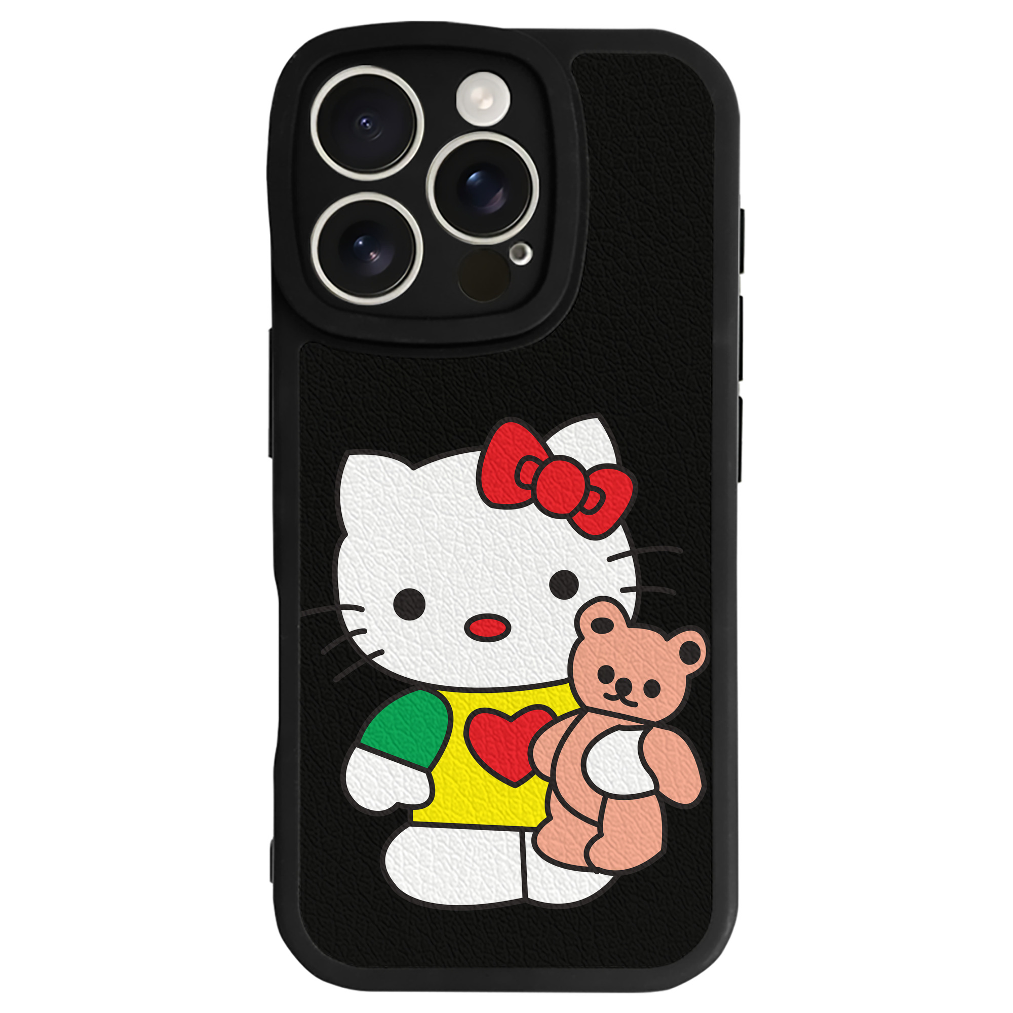 （画像用） Hello Kitty ハローキティ 【iPhone 16シリーズ対応】シリコンスマホケース（レザー調） 材質：シリコン